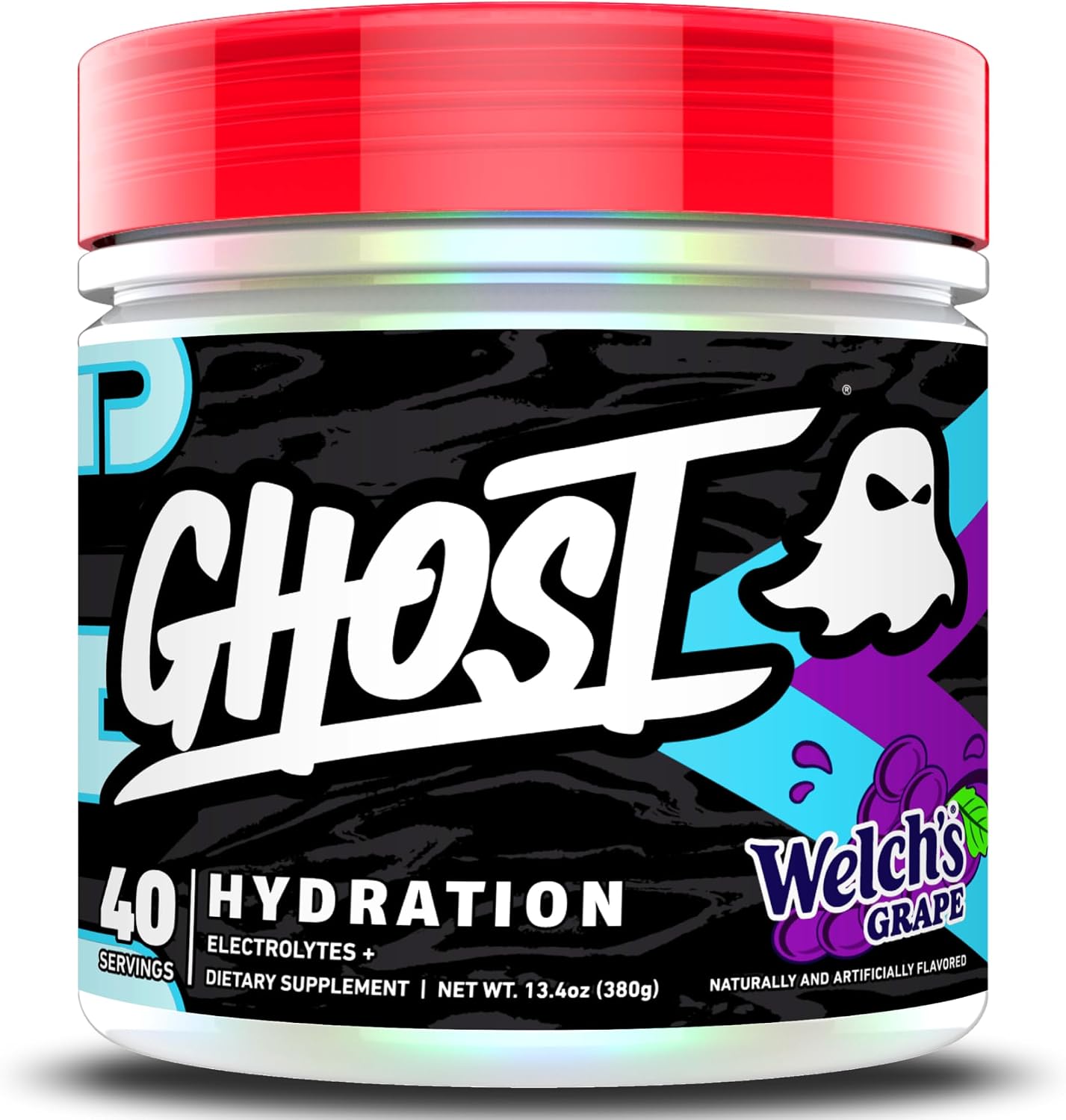 GHOST Hydration Tub, Electrolyte Powder, Welch's Grape - Sugar Free Instant Electrolyte Drink Mix - Caffeine-Free Daily Hydration & Immune Support with Clean Formula - 40 Servings